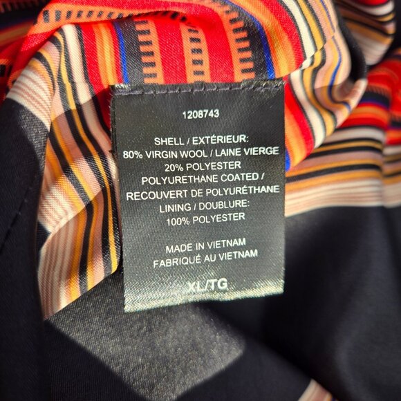 Vintage Pendleton Black Coat Womens XL Wool Blend Mid Length Water Resistant - Picture 12 of 12